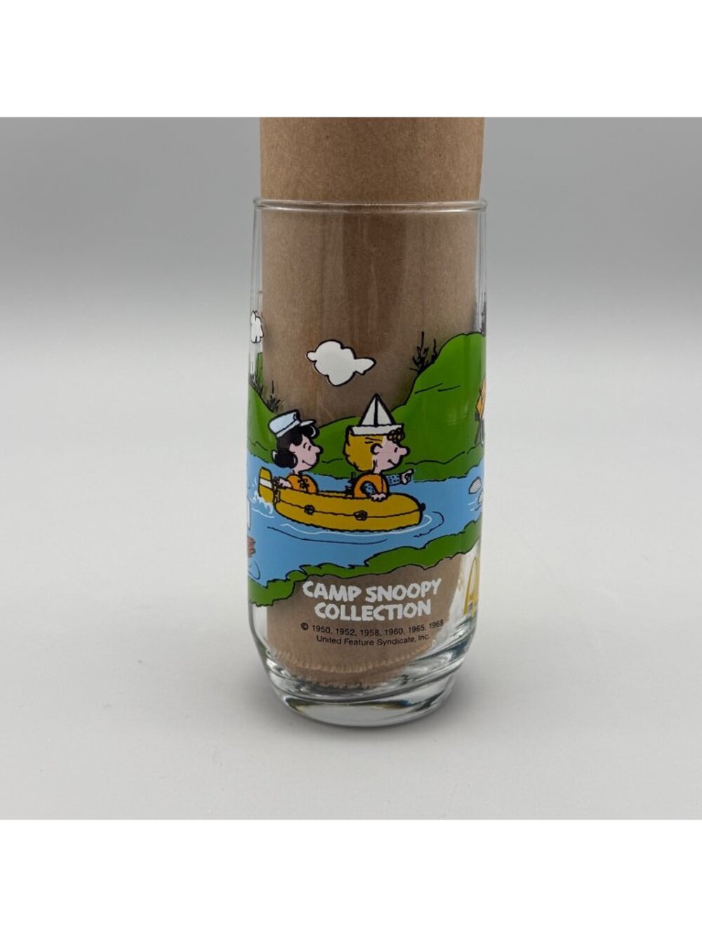 Camp Snoopy McDonalds Collectible Glass 1980s Peanuts Having Fun is Work